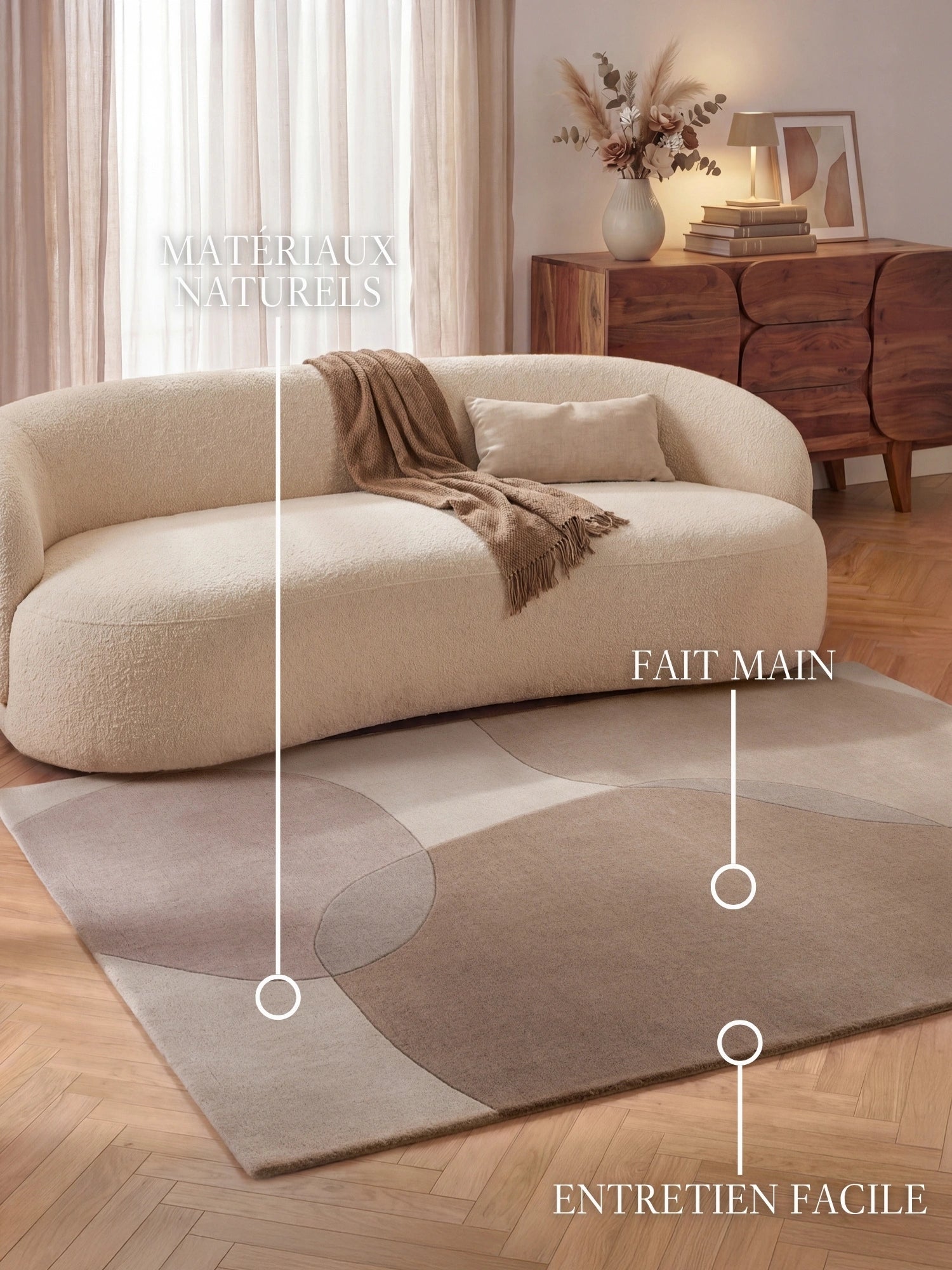 Tapis en laine Ovia Crème Beige – Villeroy &amp; Boch