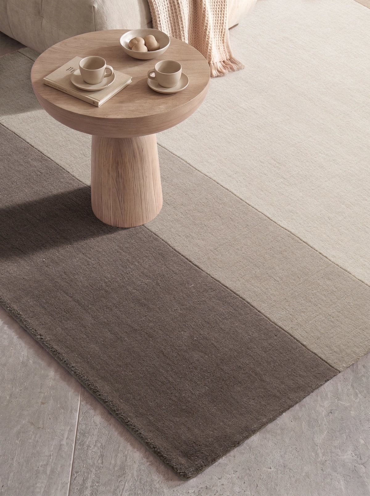 Tapis en laine Vendôme Crème et Marron – Villeroy &amp; Boch