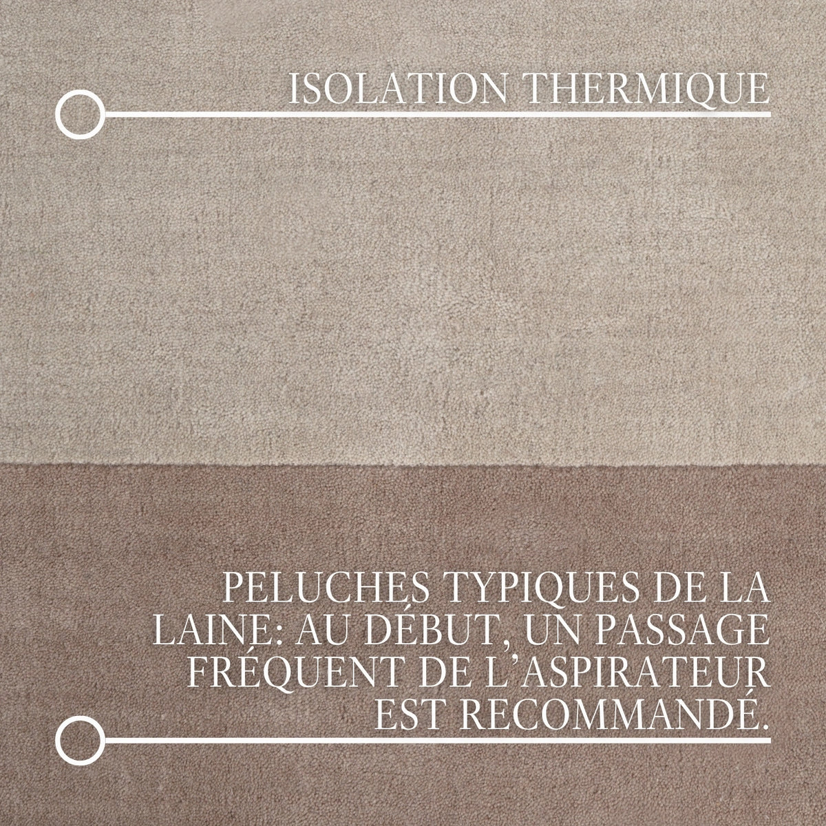 Tapis en laine Vendôme Crème et Marron – Villeroy &amp; Boch