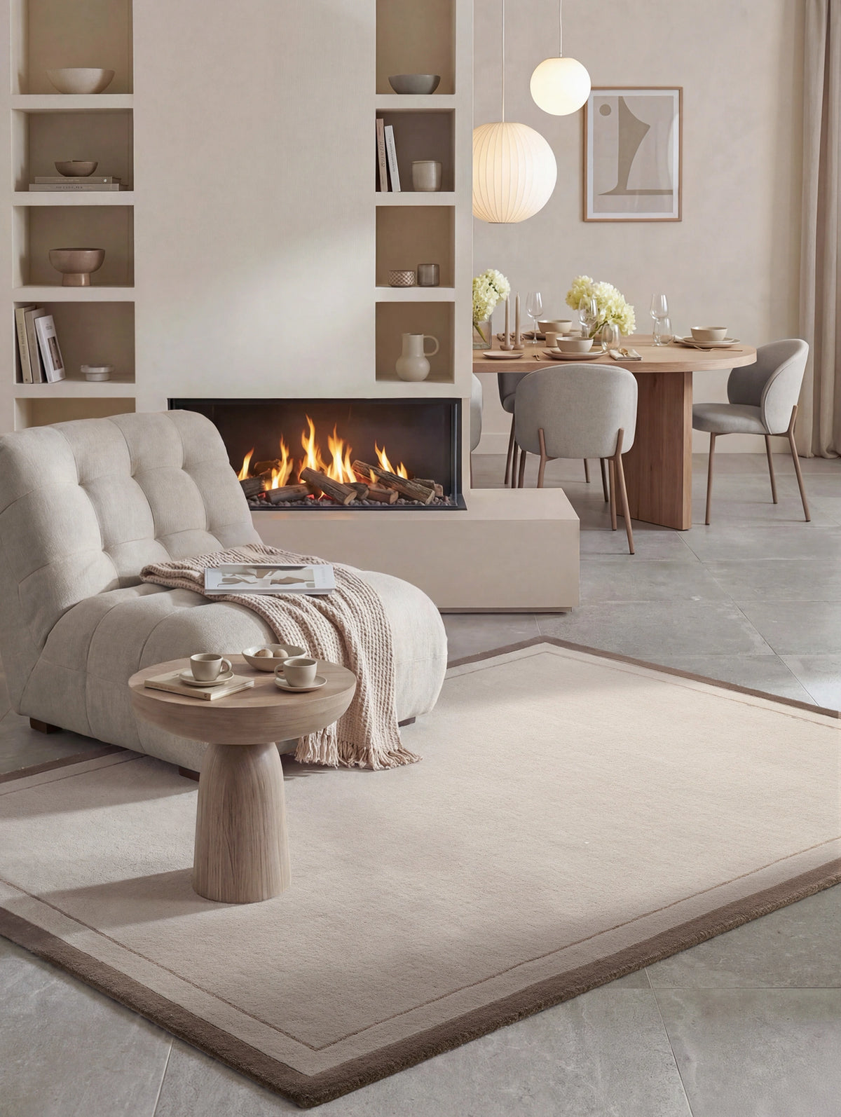 Tapis en laine Palazzo Crème et Marron – Villeroy &amp; Boch