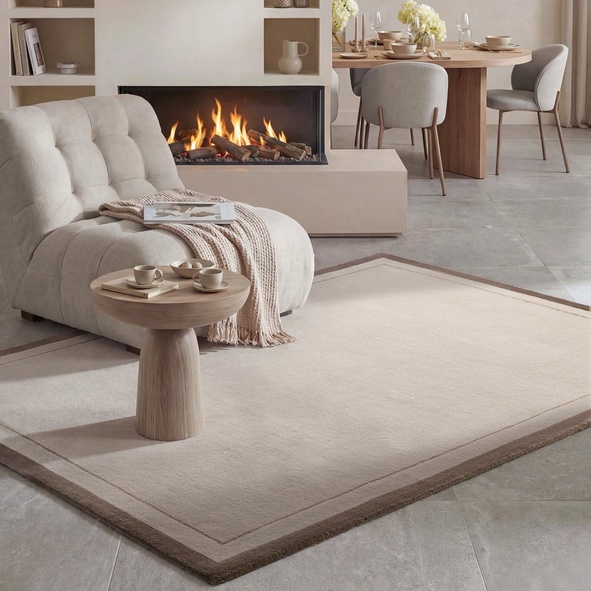 Tapis en laine Palazzo Crème et Marron – Villeroy &amp; Boch
