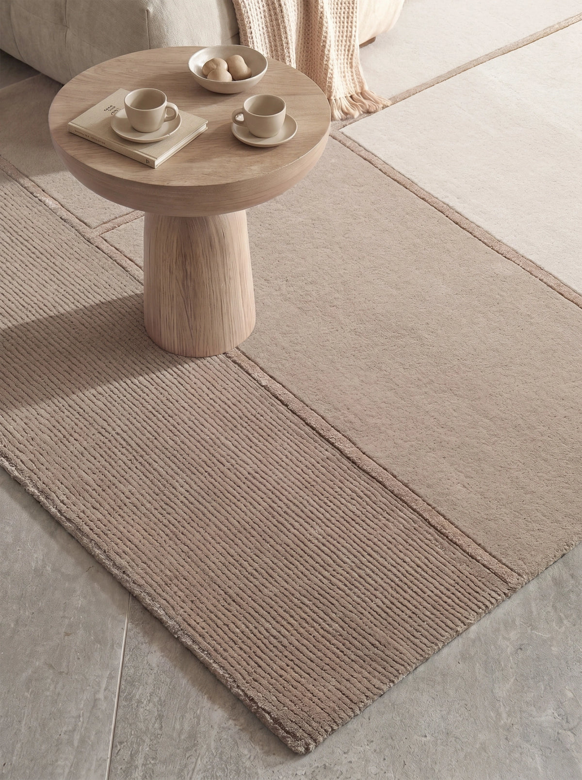 Tapis en laine Belvédère Crème et Marron – Villeroy &amp; Boch