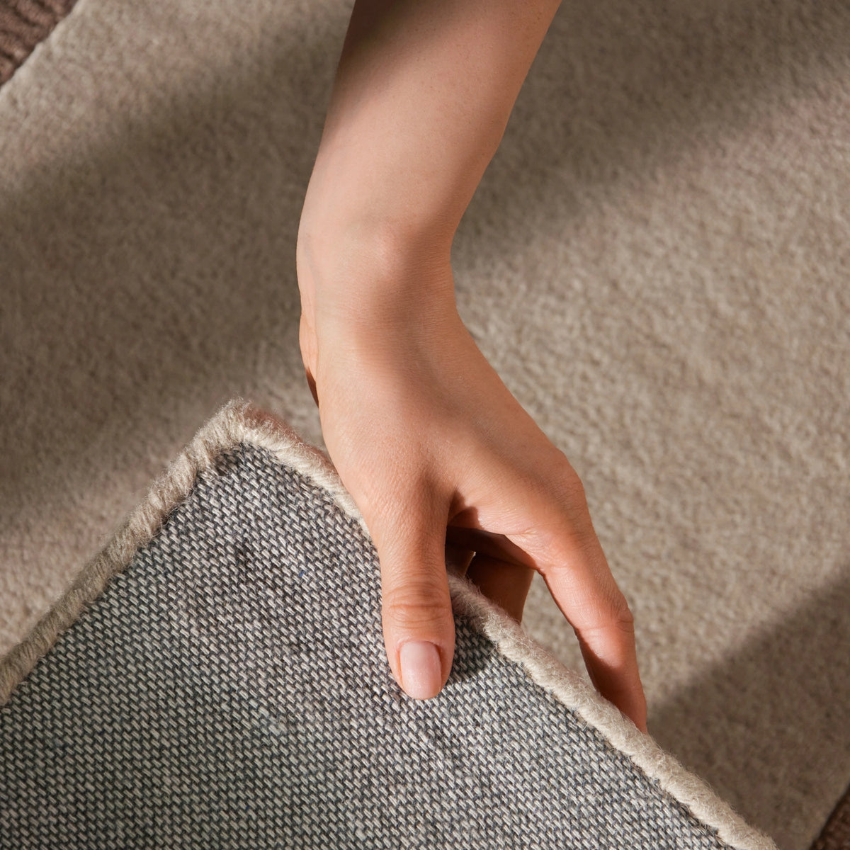 Tapis en laine Montreux Crème et Marron – Villeroy &amp; Boch