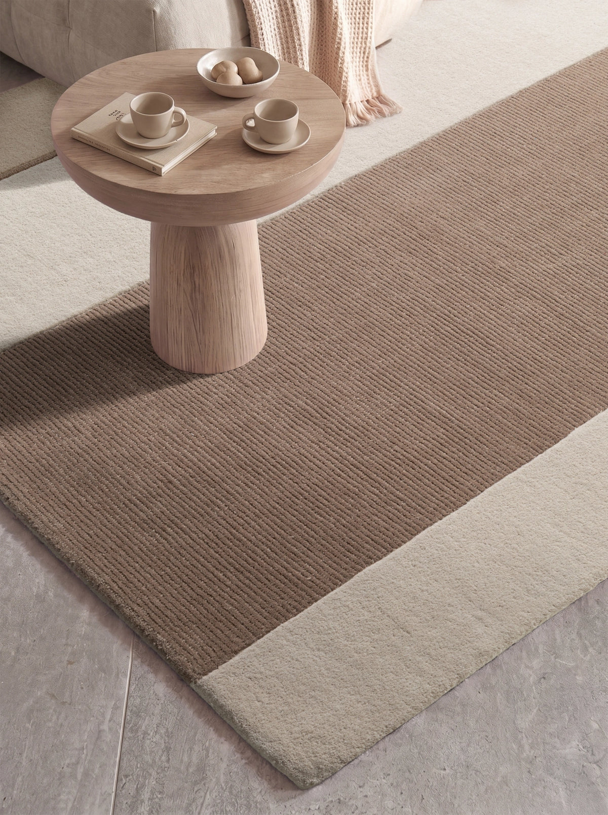 Tapis en laine Montreux Crème et Marron – Villeroy &amp; Boch