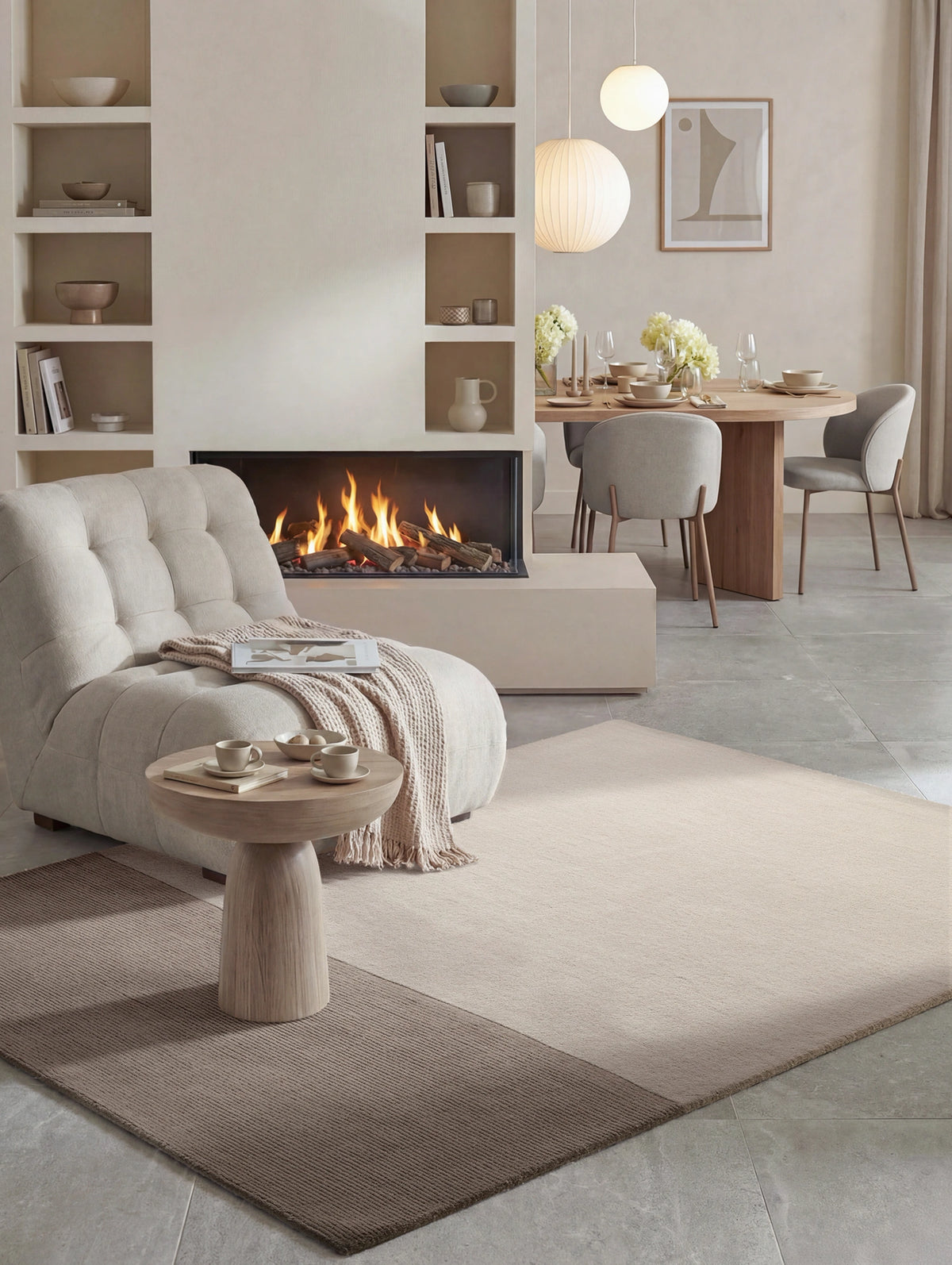 Tapis en laine Riviera Crème et Marron – Villeroy &amp; Boch