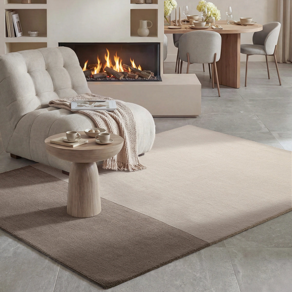 Tapis en laine Riviera Crème et Marron – Villeroy &amp; Boch