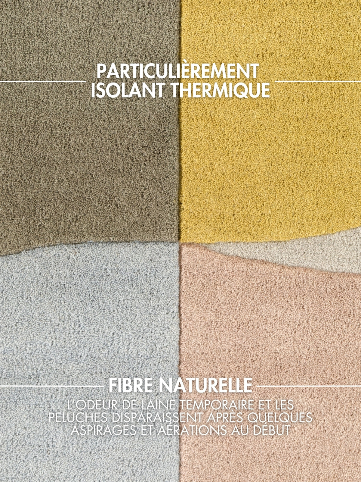 Tapis en Laine Beige Multicolore Arno
