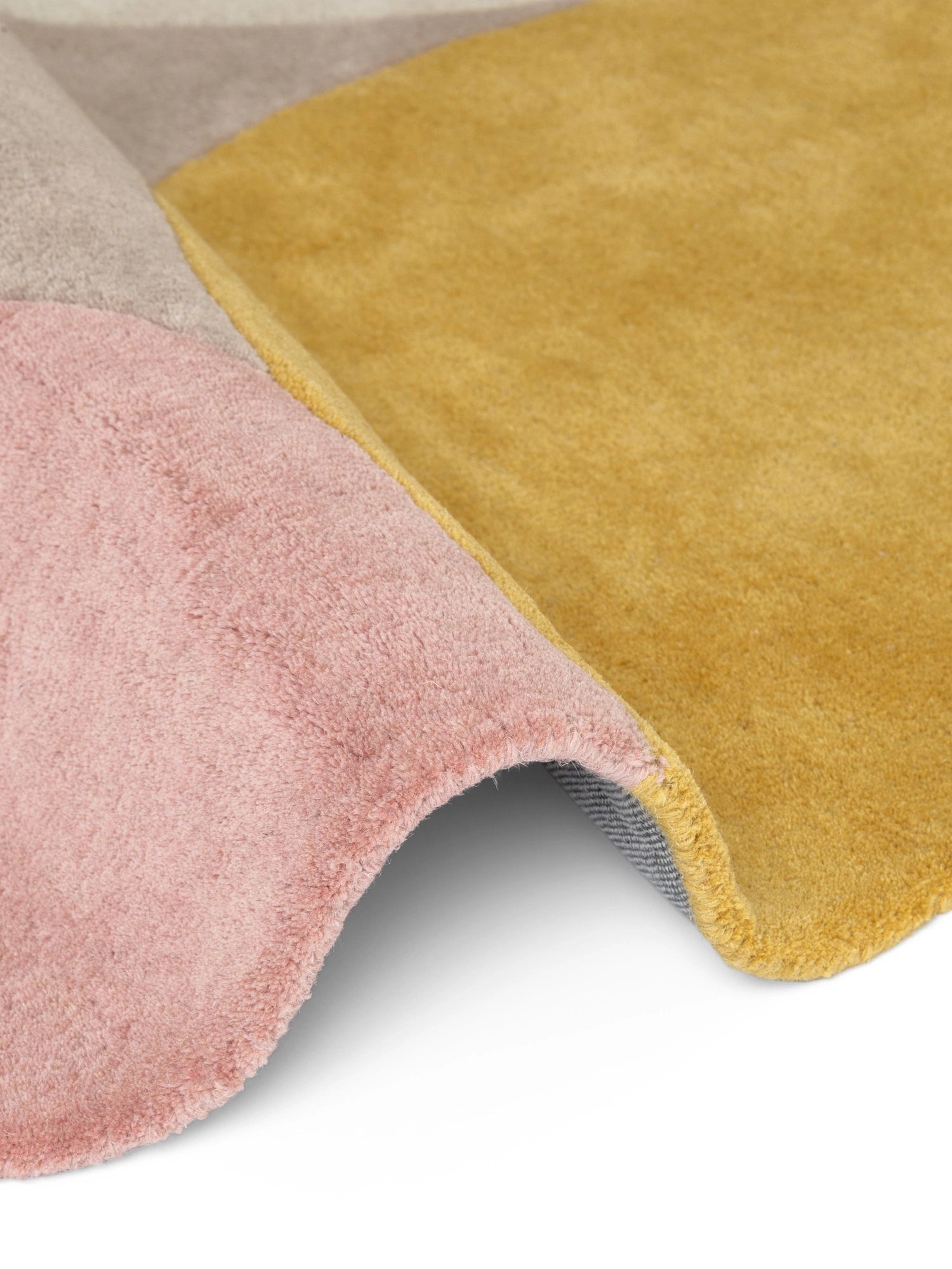 Tapis Rond en Laine Beige Multicolore Lucca
