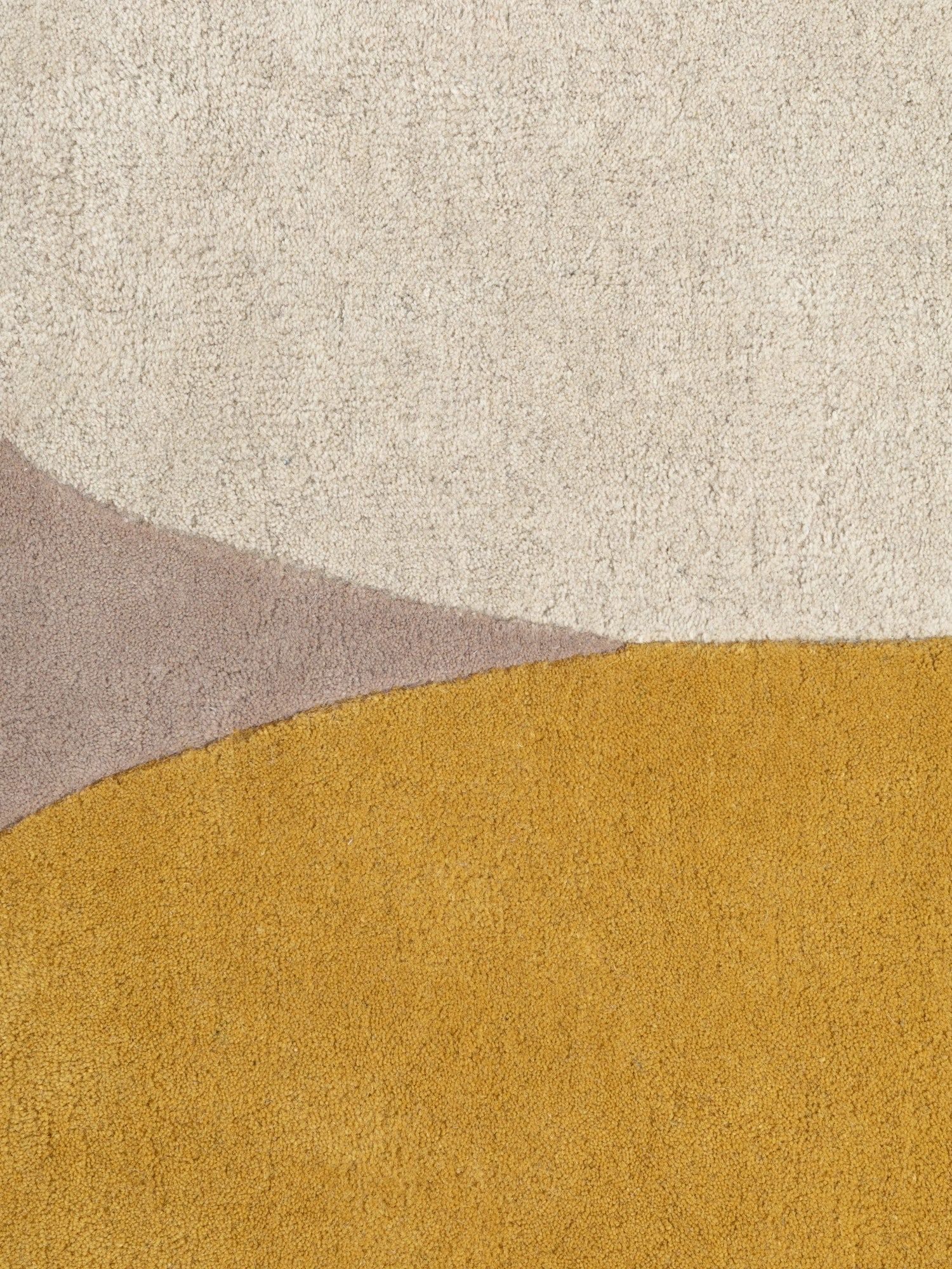 Tapis Rond en Laine Beige Multicolore Lucca