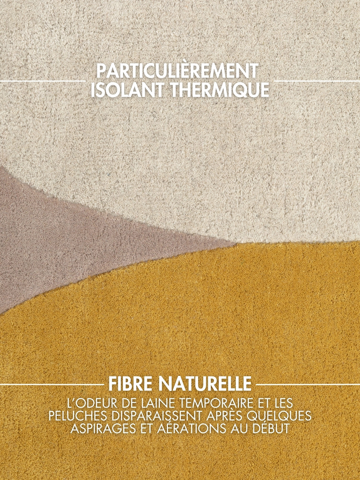 Tapis en Laine Beige Multicolore Lucca
