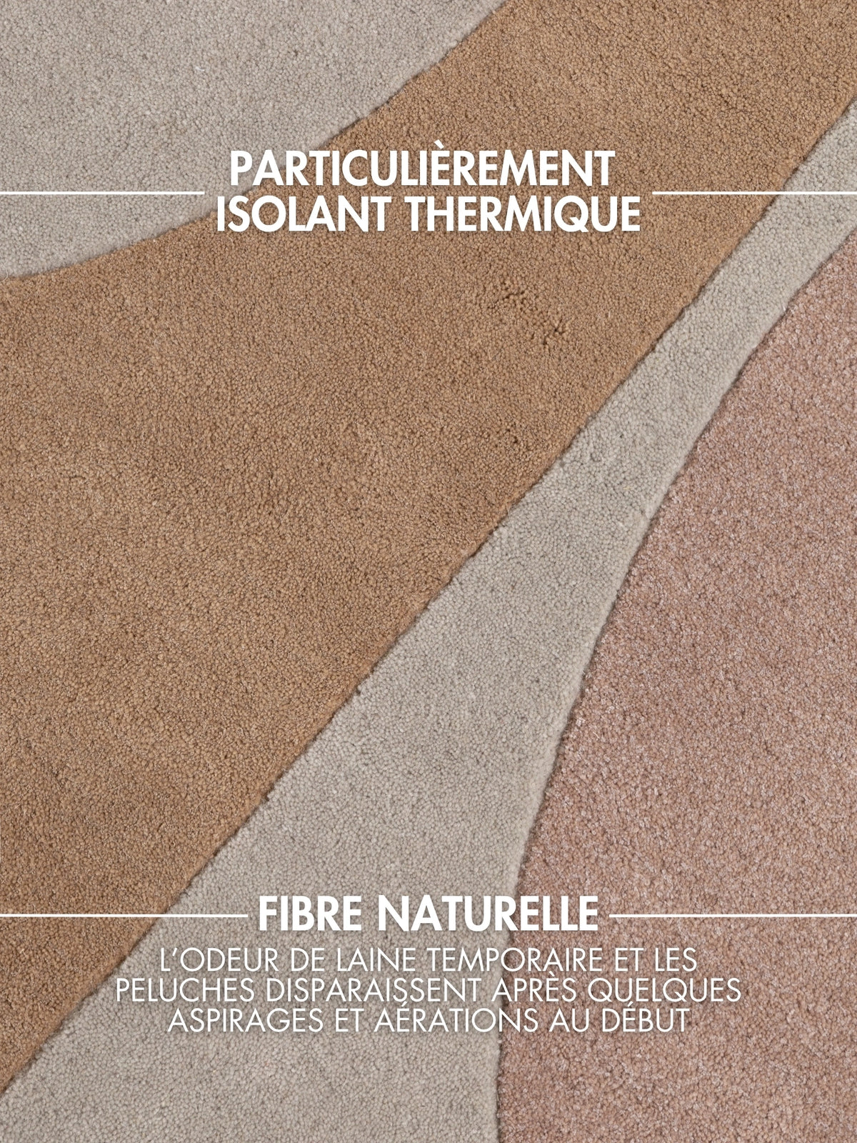 Tapis en Laine Beige Multicolore Siena