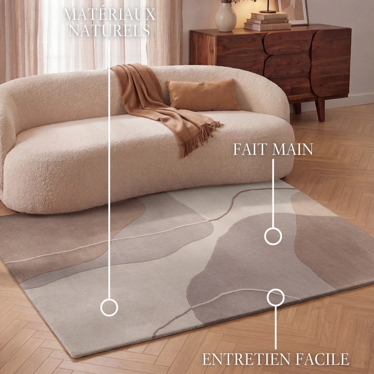Tapis en laine Virelle Crème Beige – Villeroy &amp; Boch