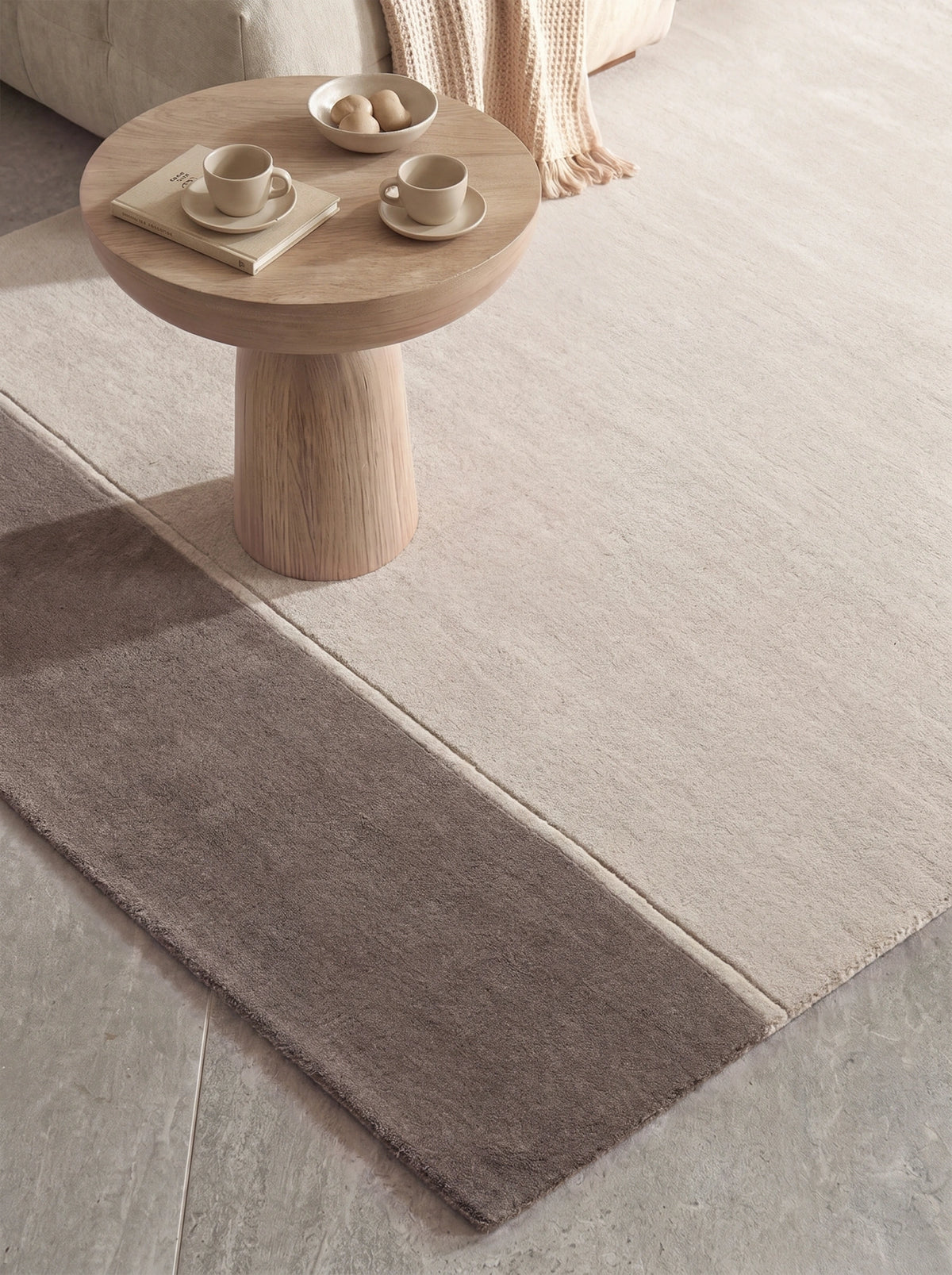 Tapis en laine Trianon Crème et Marron – Villeroy &amp; Boch