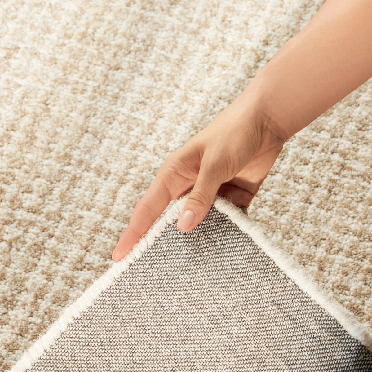 Tapis en Laine Adèle Crème Lin