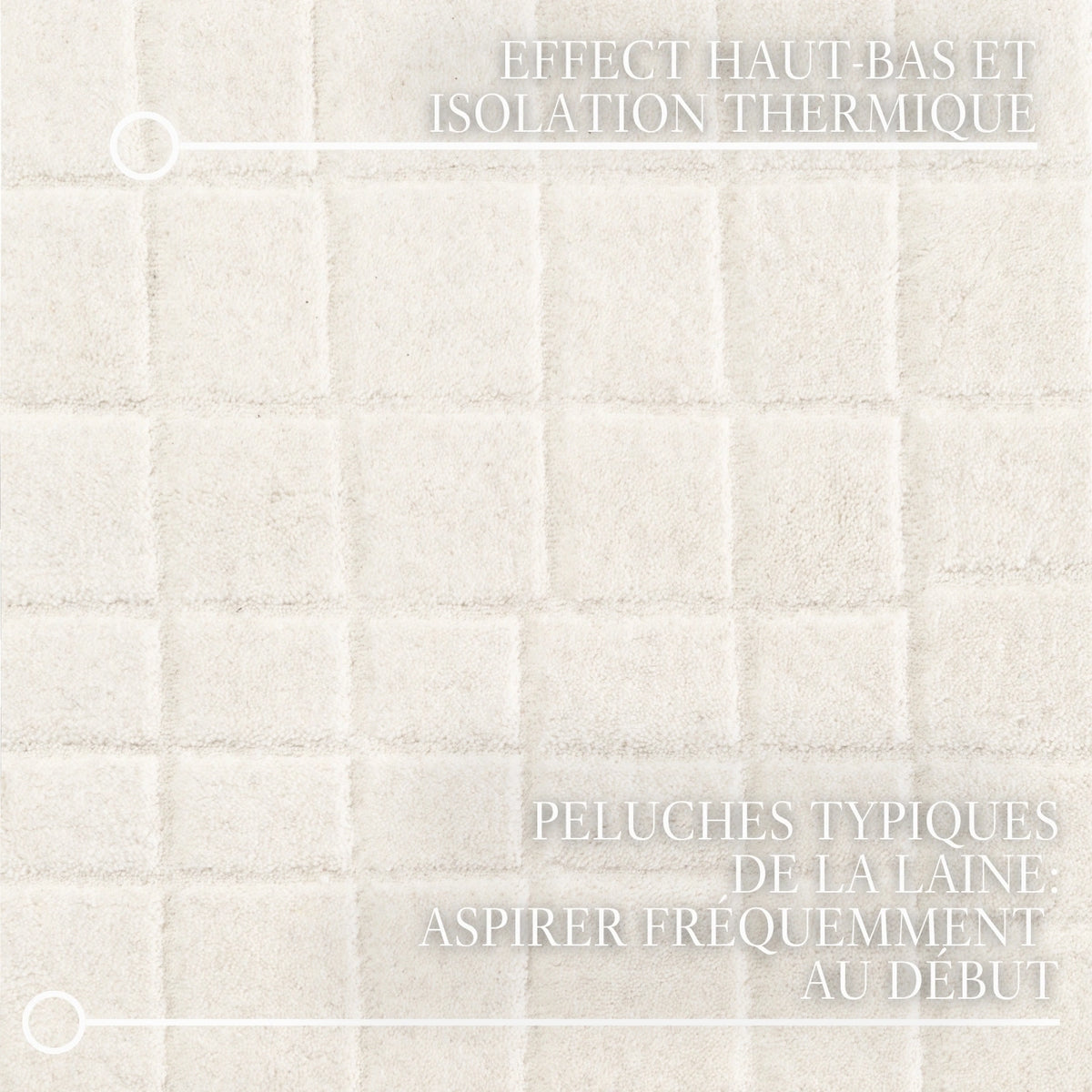 Tapis en Laine à Carreaux Ecru - Villeroy &amp; Boch