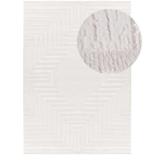 Tapis Ultra Dense Aspect Laine - Rifi Crème