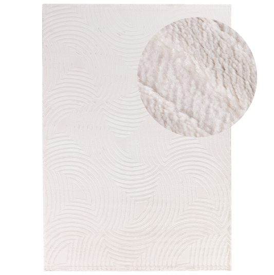 Tapis Ultra Dense Aspect Laine - Medusa Crème