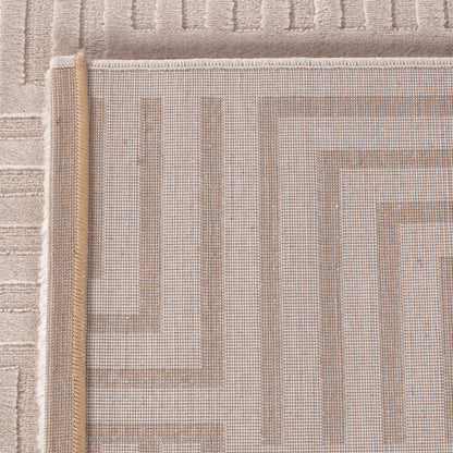 Tapis Aswan laineux à motif en relief - Beige