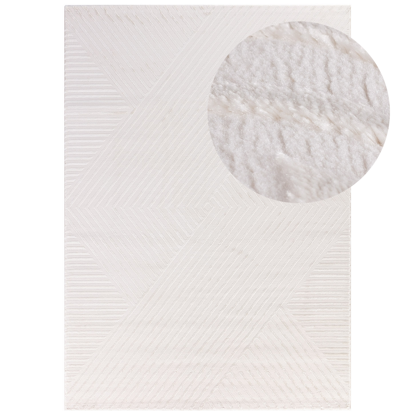 Tapis Ultra Dense Aspect Laine - Noa Crème