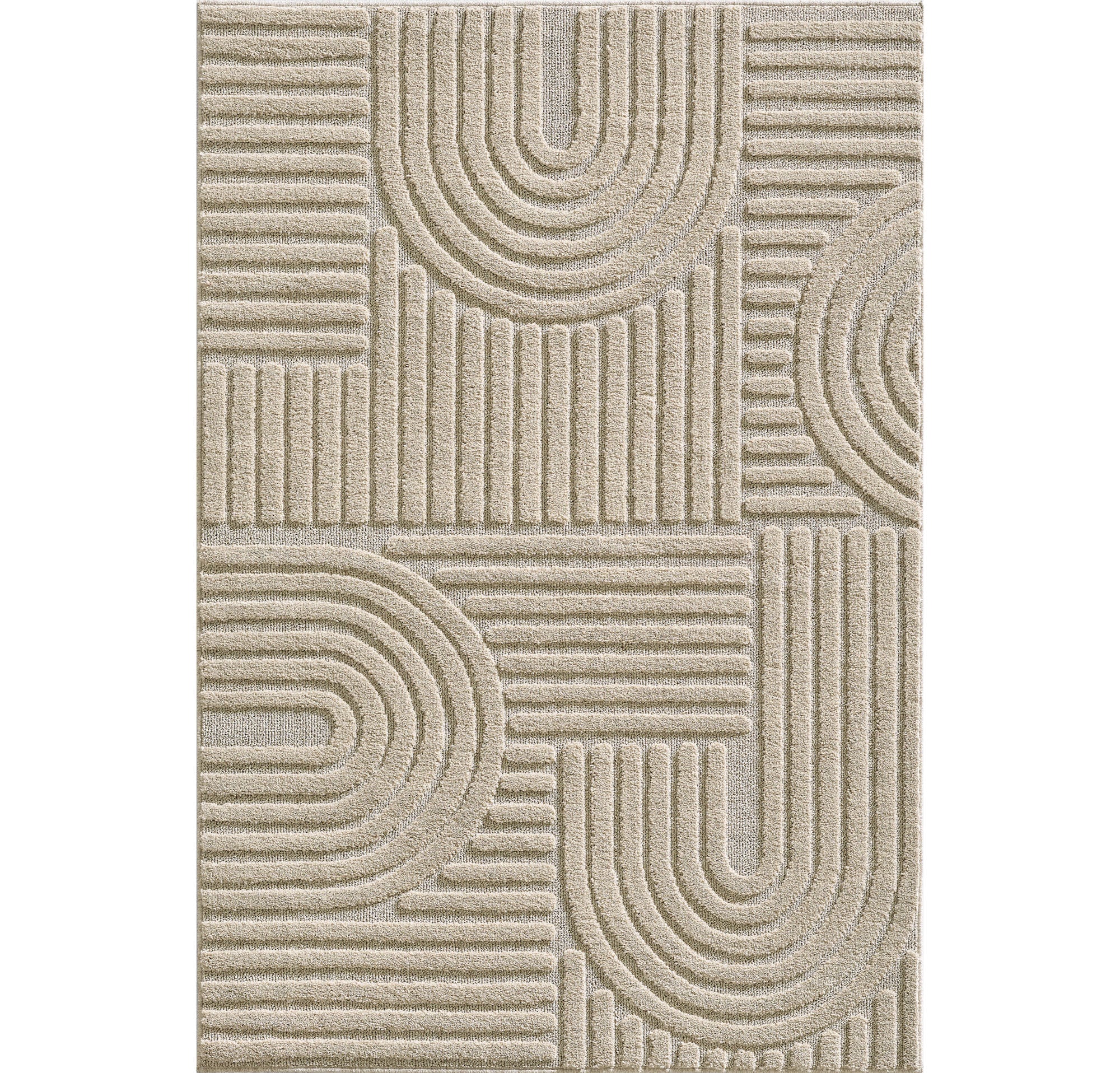 Tapis à relief Lena - Beige – STUDIO DECO