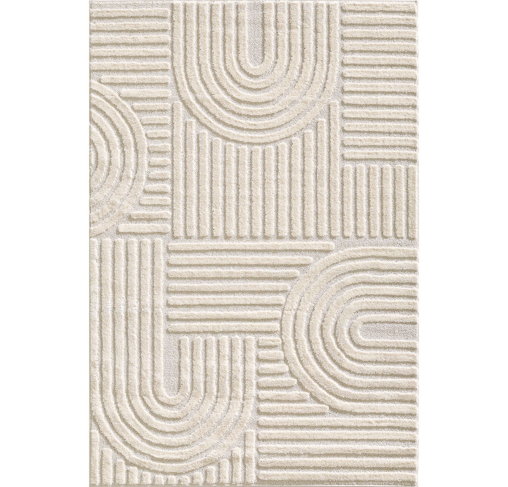 Tapis à relief Lena - Crème – STUDIO DECO