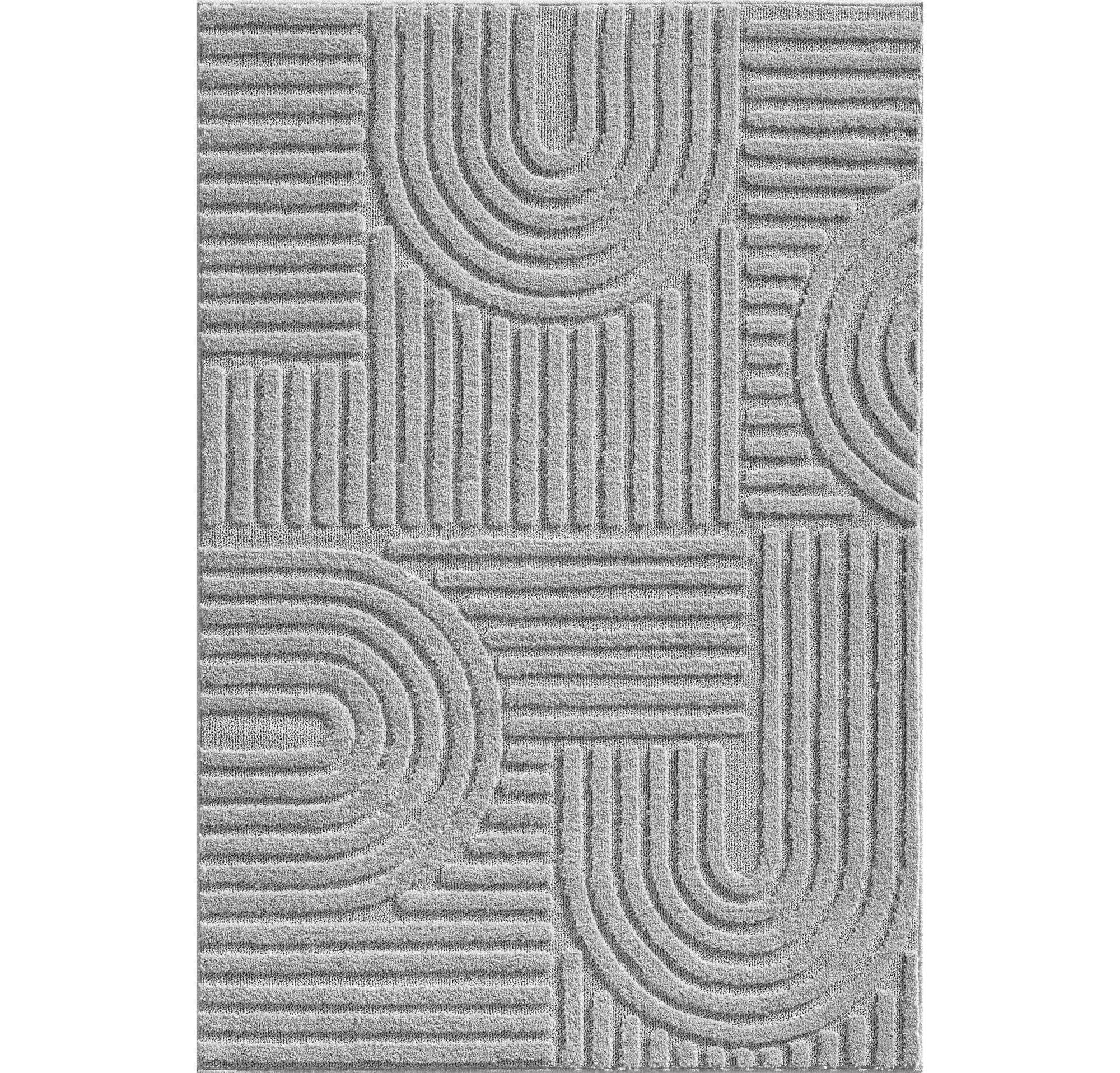 Tapis à relief Lena - Gris – STUDIO DECO