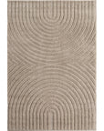 Tapis à motifs en relief Arcs Beige – STUDIO DECO