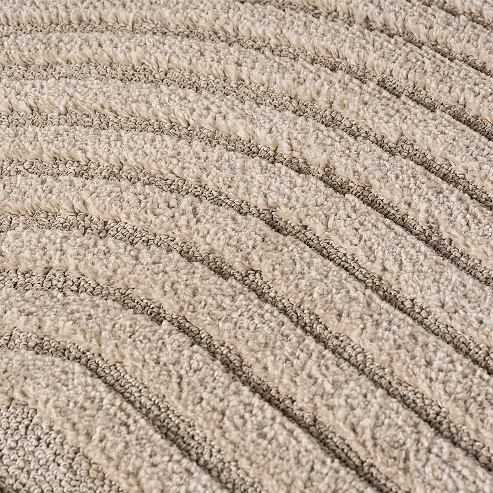 Tapis à motifs en relief Arcs Beige – STUDIO DECO