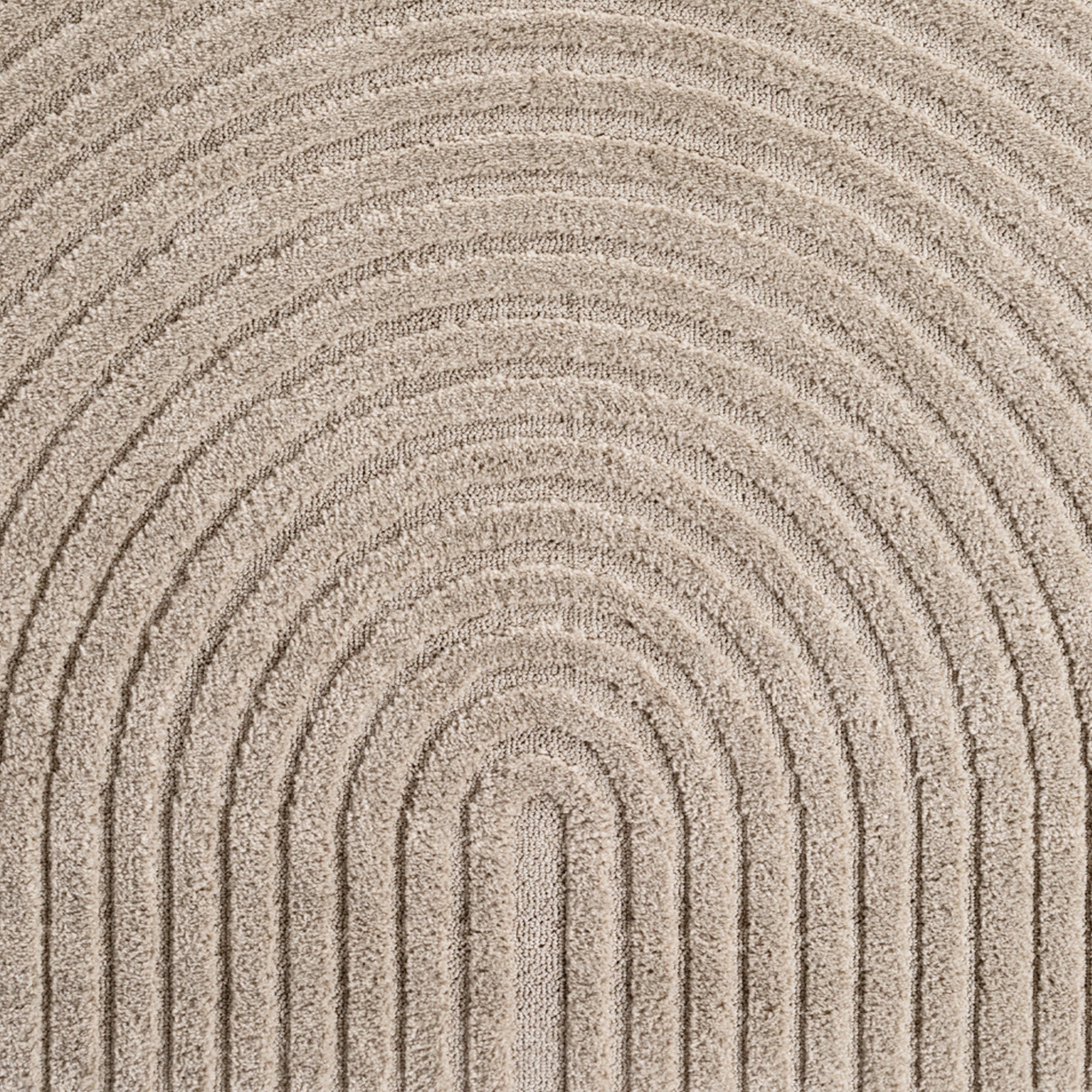 Tapis à motifs en relief Arcs Beige – STUDIO DECO