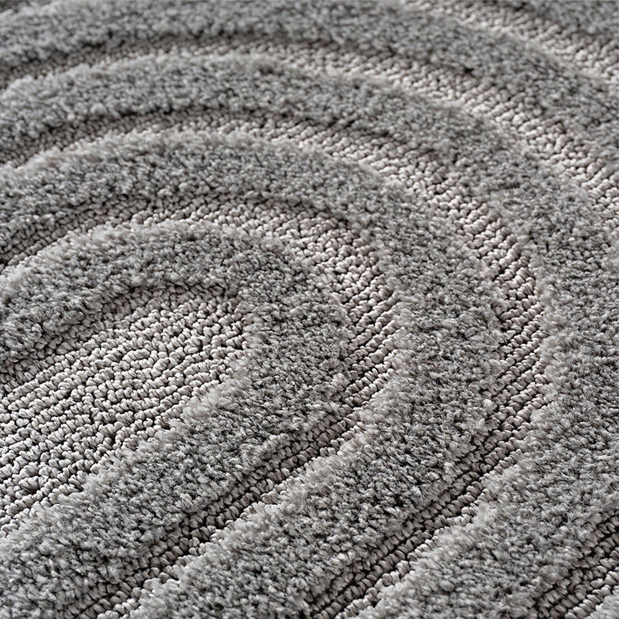 Tapis à motifs en relief Arcs Gris – STUDIO DECO