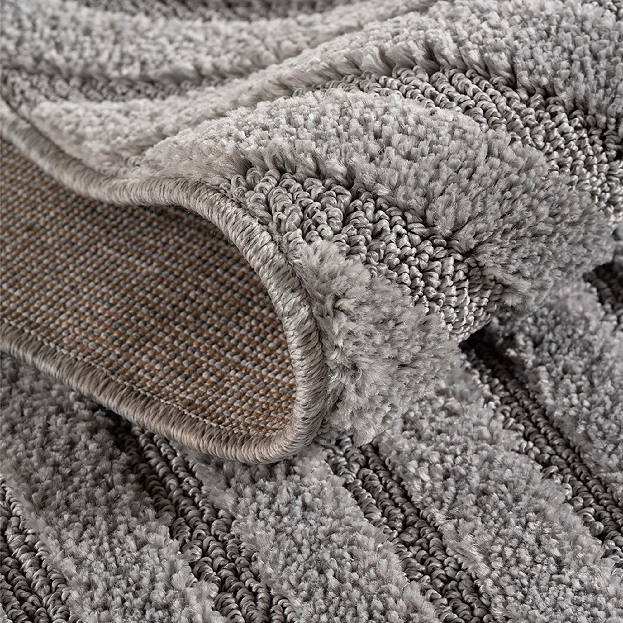 Tapis à motifs en relief Arcs Gris – STUDIO DECO