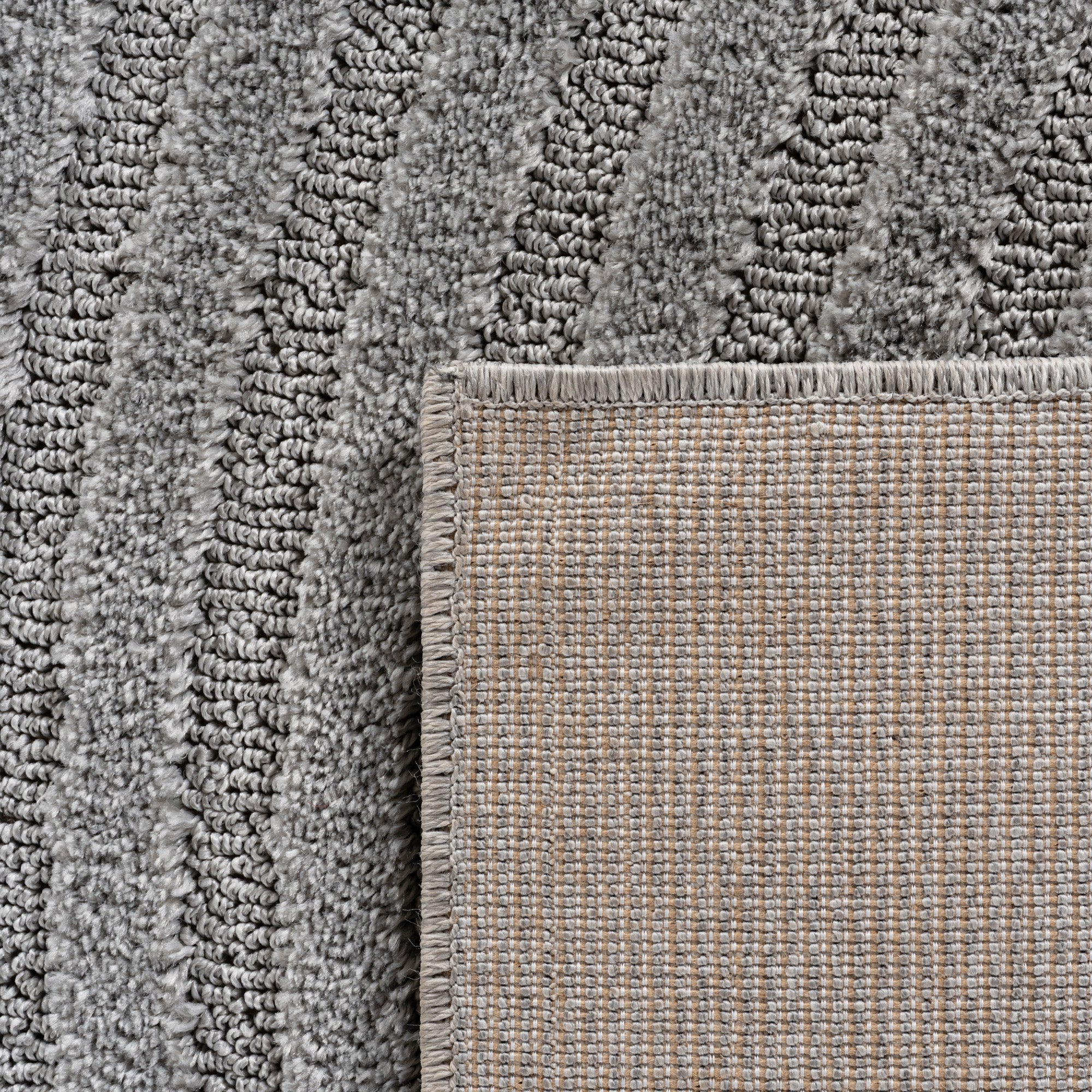 Tapis à motifs en relief Arcs Gris – STUDIO DECO