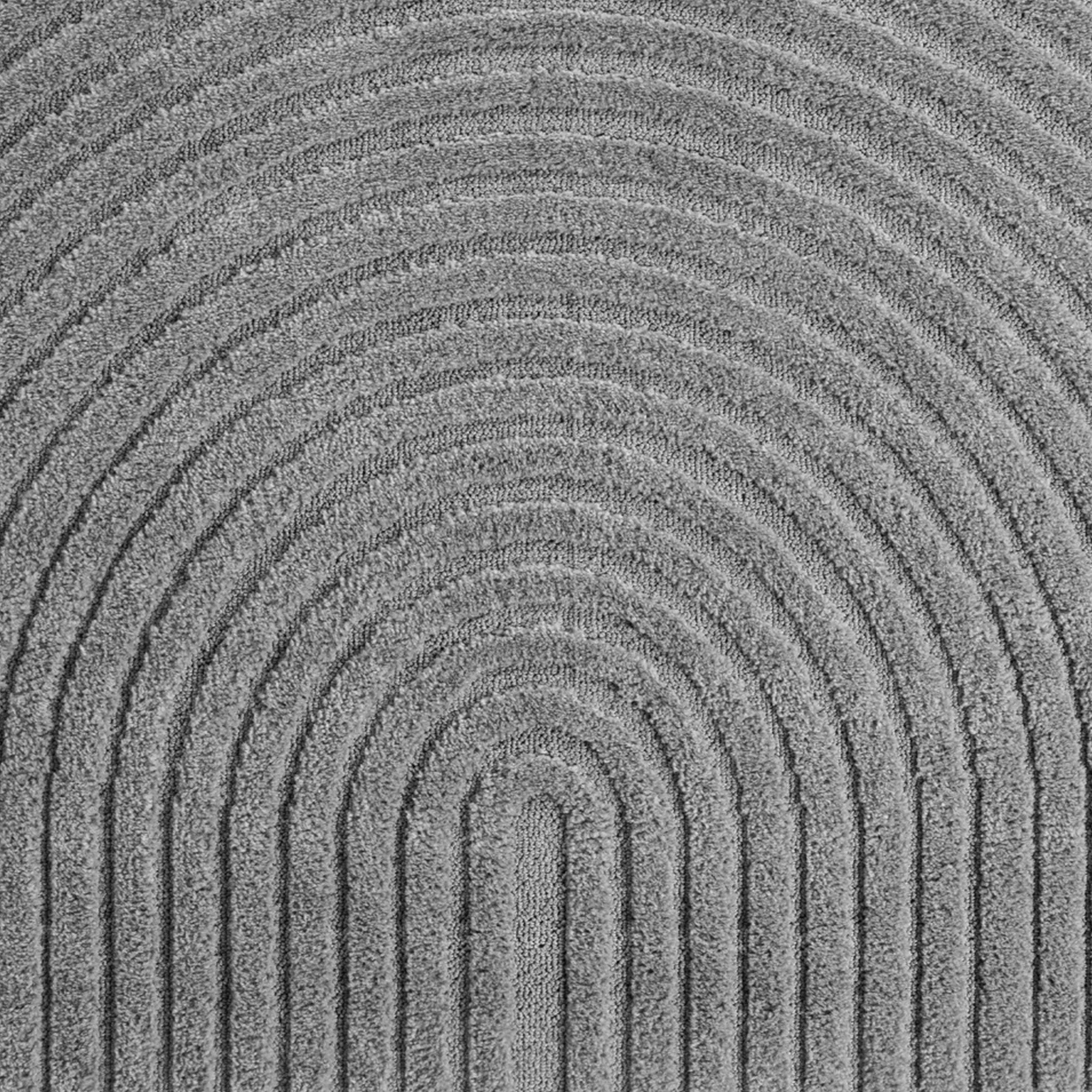 Tapis à motifs en relief Arcs Gris – STUDIO DECO
