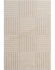 Tapis à motifs en relief Damier Crème – STUDIO DECO
