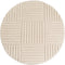 Tapis rond à motifs relief Damier Crème – STUDIO DECO
