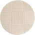 Tapis rond à motifs relief Damier Crème – STUDIO DECO