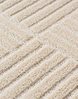 Tapis à motifs en relief Damier Crème – STUDIO DECO