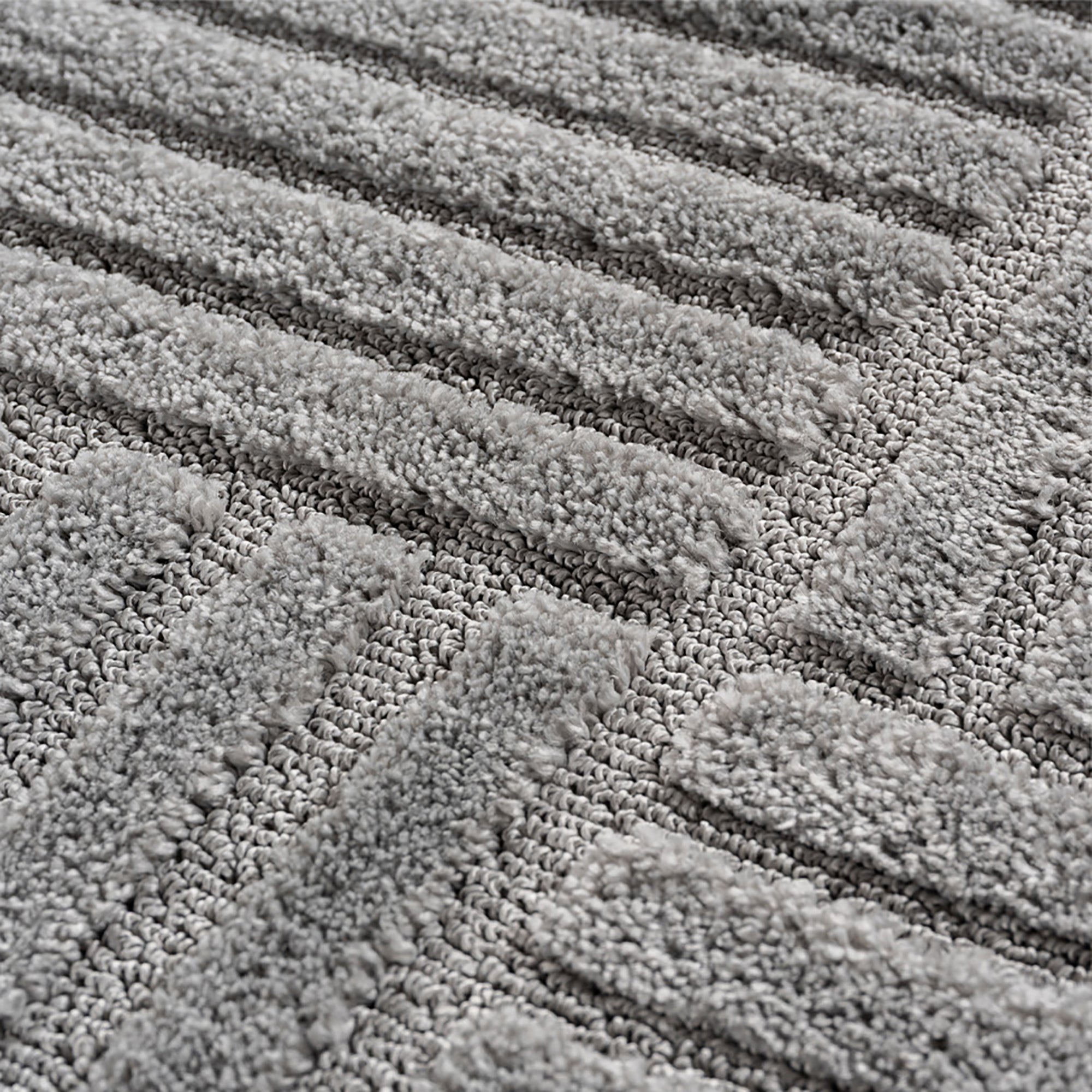 Tapis à motifs en relief Damier Gris – STUDIO DECO