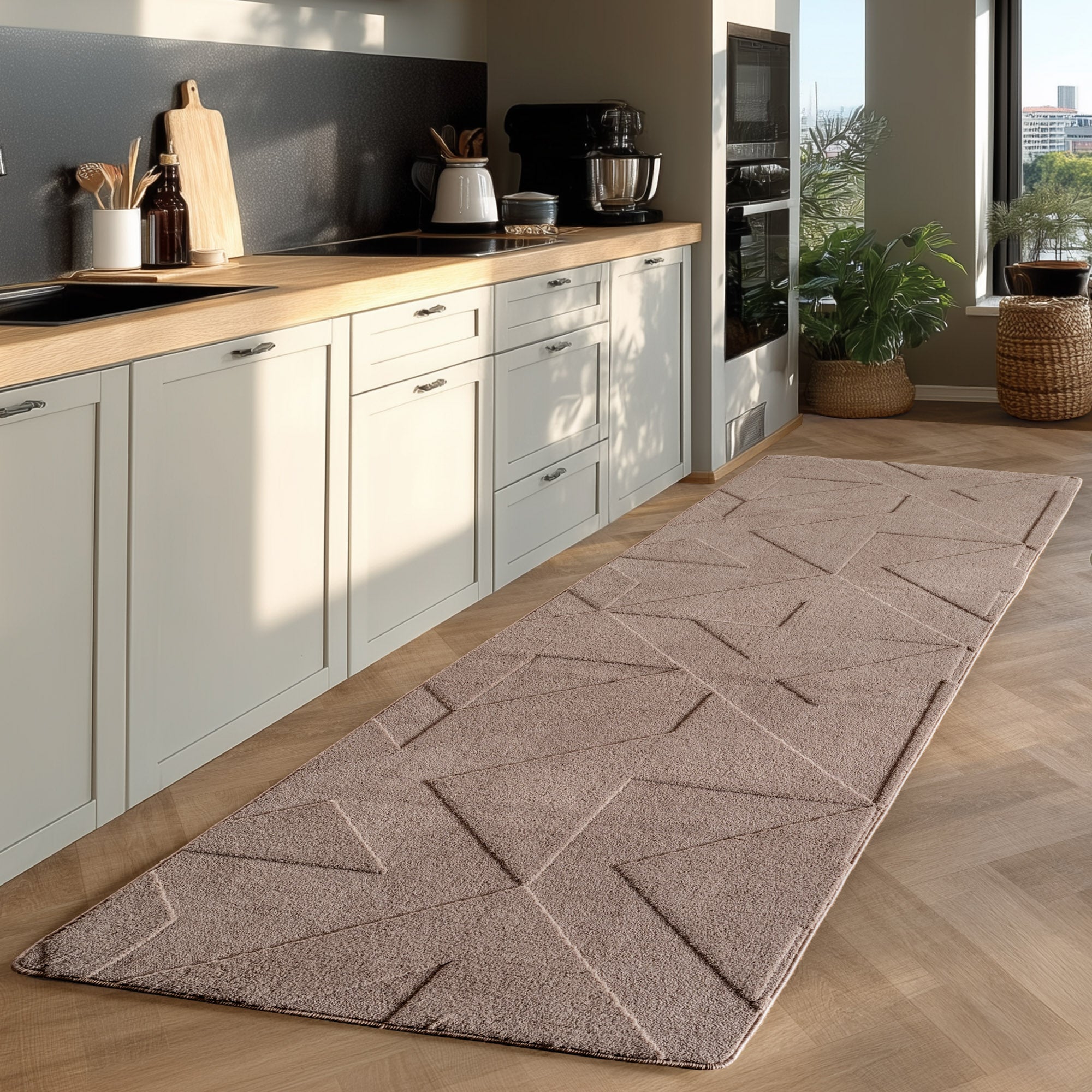 Tapis ASTI doux à relief Beige – STUDIO DECO