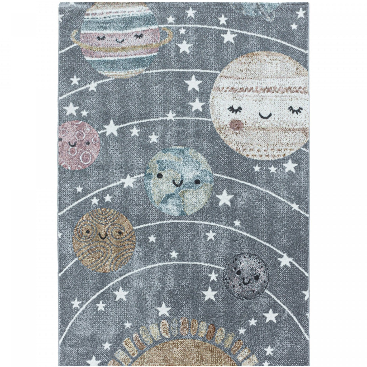 Tapis d'enfant PLANETES Gris