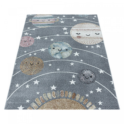 Tapis d'enfant PLANETES Gris