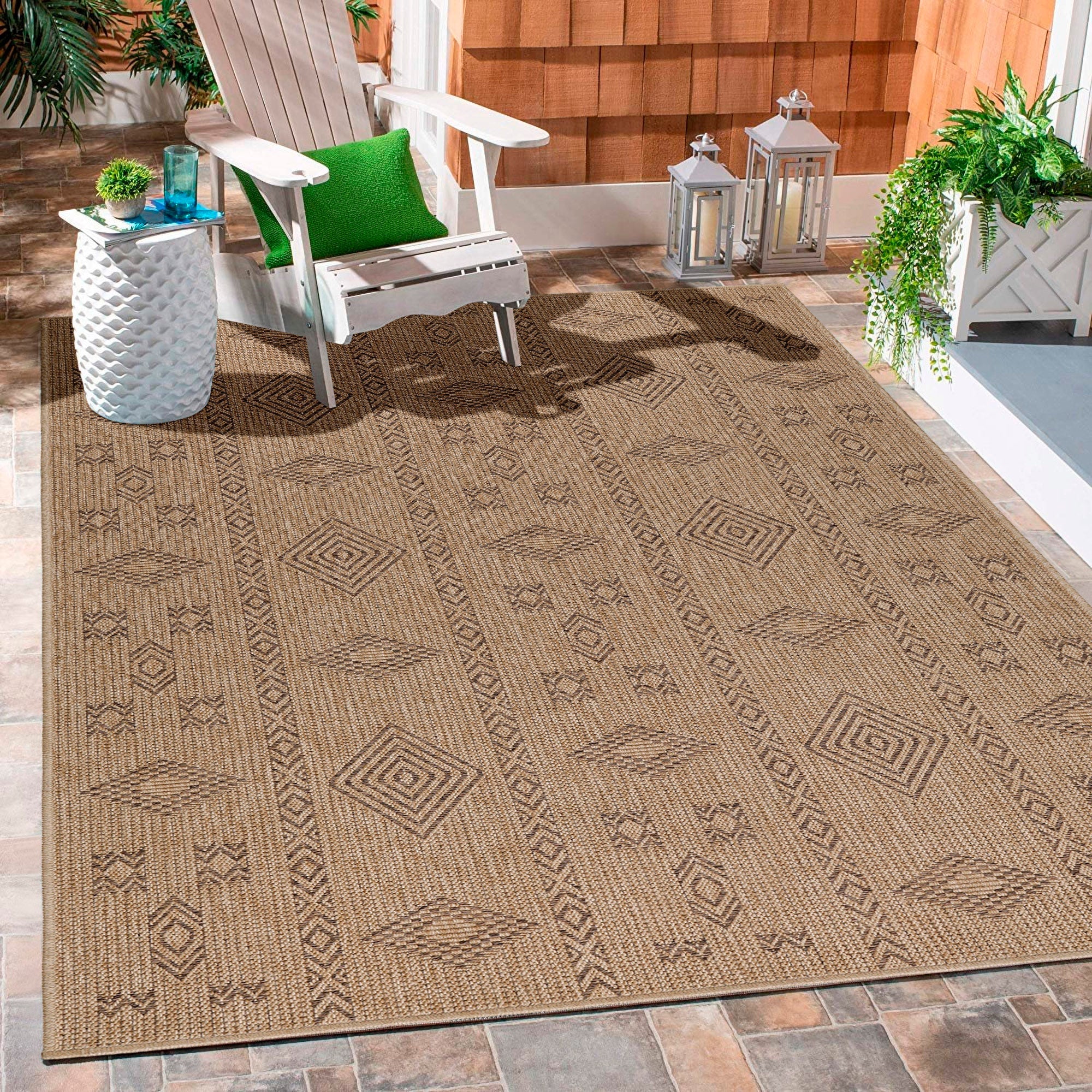 Tapis aspect jute Naturelle Beige et Noir – STUDIO DECO