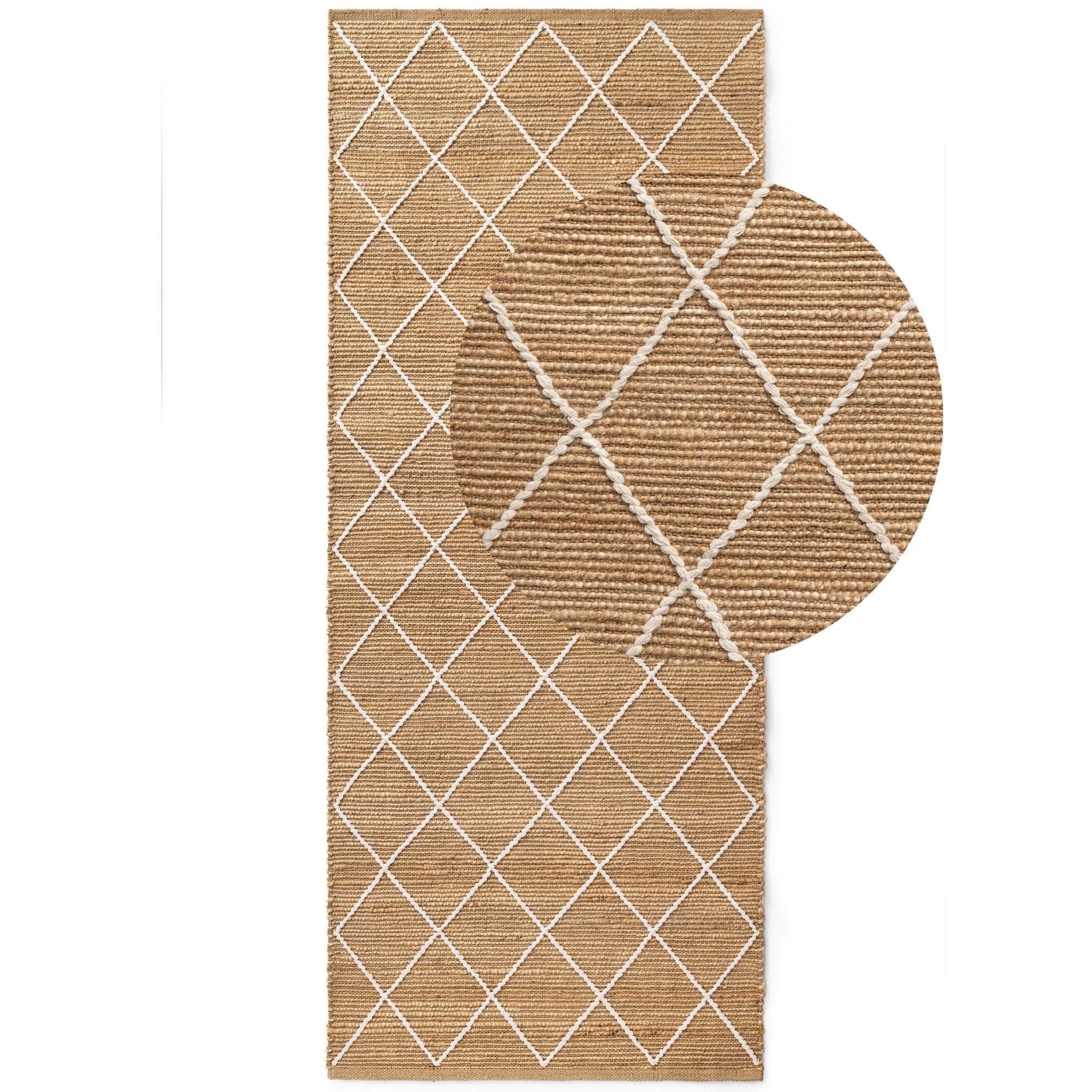 Tapis en Jute KUNU motifs en Relief – STUDIO DECO