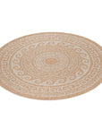 Tapis rond Naturel aspect jute Motif Beige Crème – STUDIO DECO