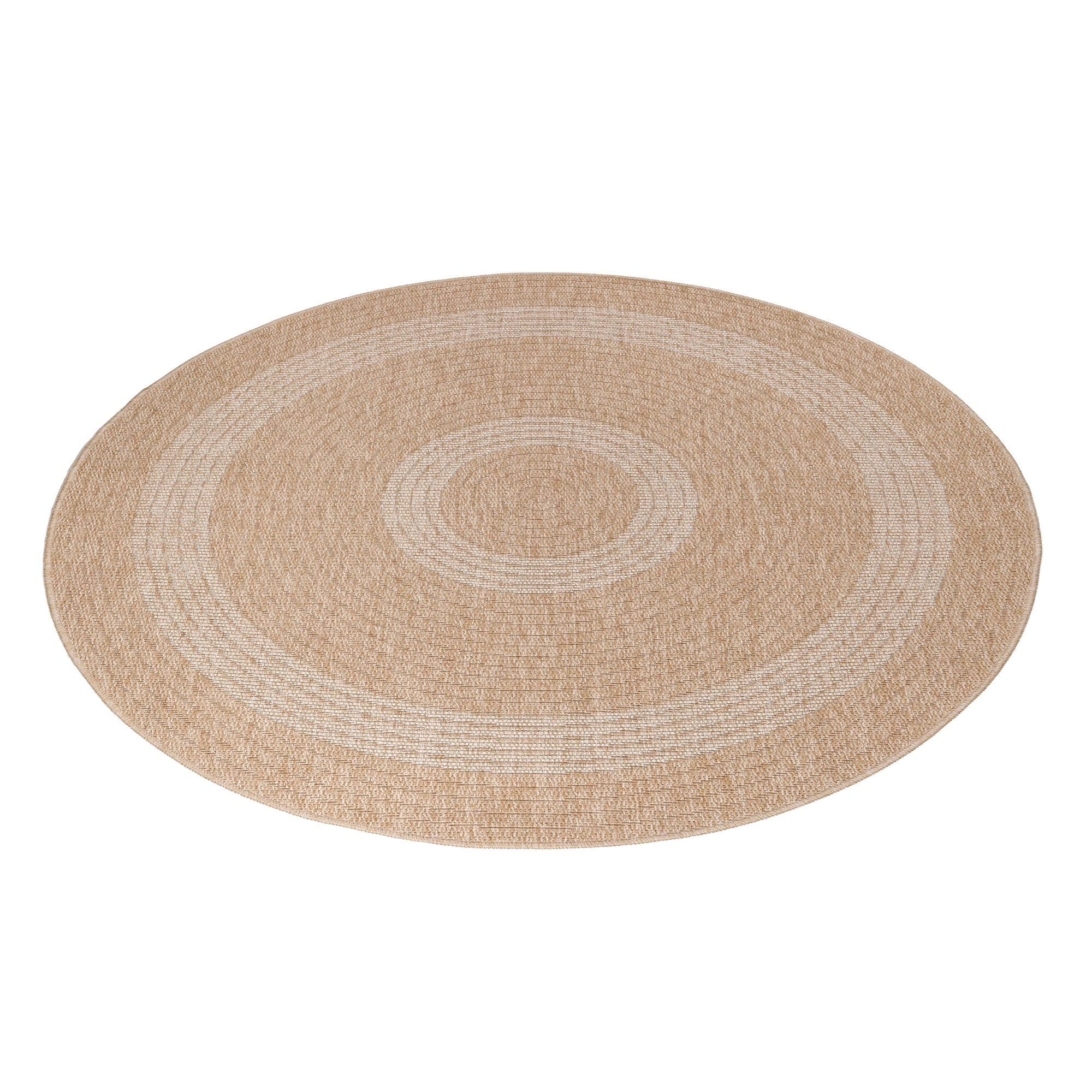 Tapis rond Naturel aspect jute Beige Crème – STUDIO DECO