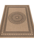 Tapis Naturel aspect jute motifs géométrique Beige et Noir – STUDIO DECO