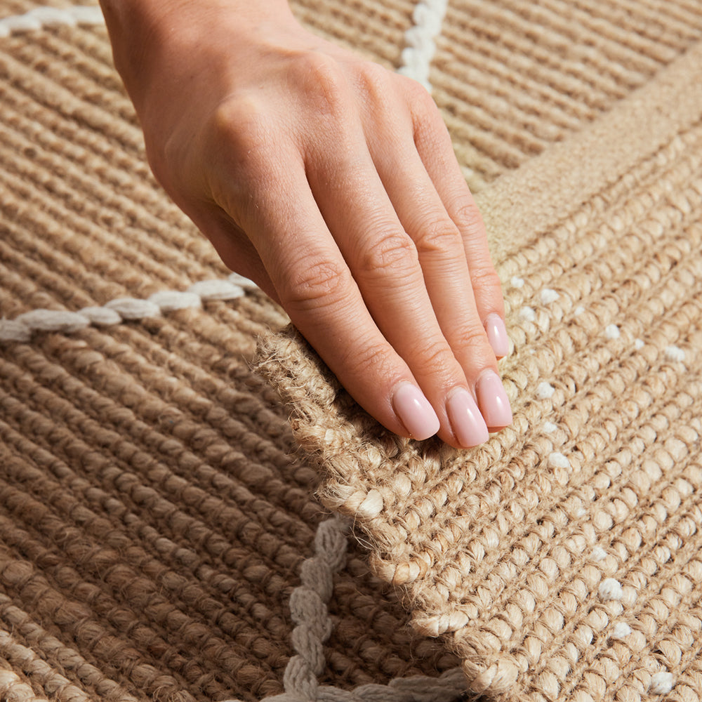 Tapis en Jute à motifs en Relief – STUDIO DECO
