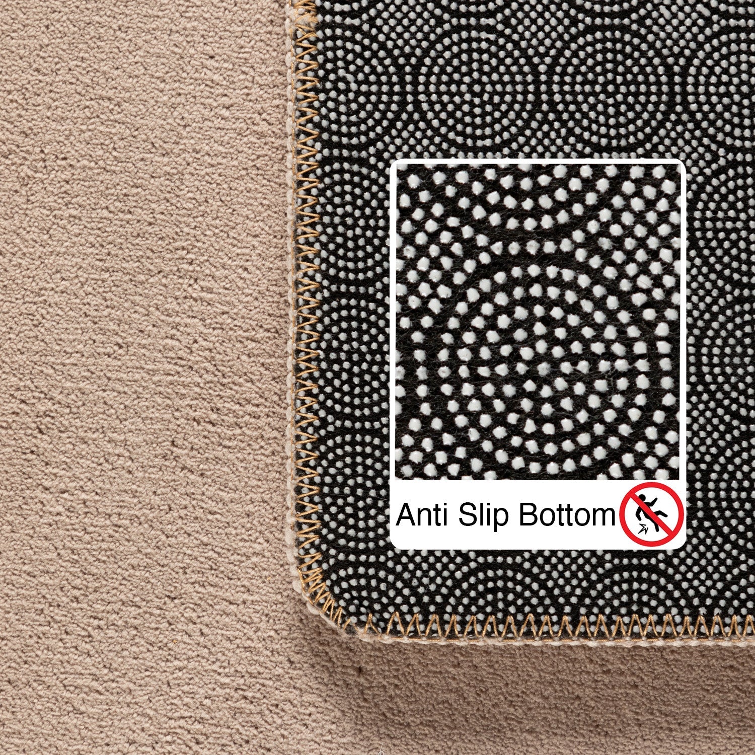 Tapis Lavable à poils doux - Beige – STUDIO DECO