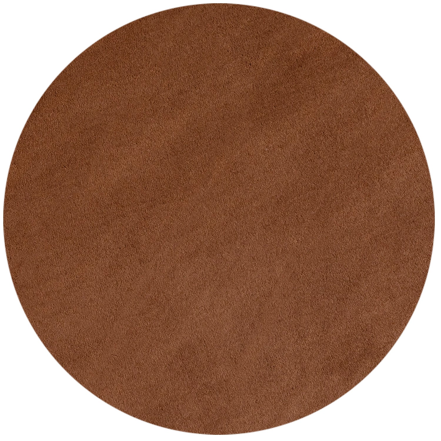 Tapis Rond lavable à poils doux - Marron – STUDIO DECO