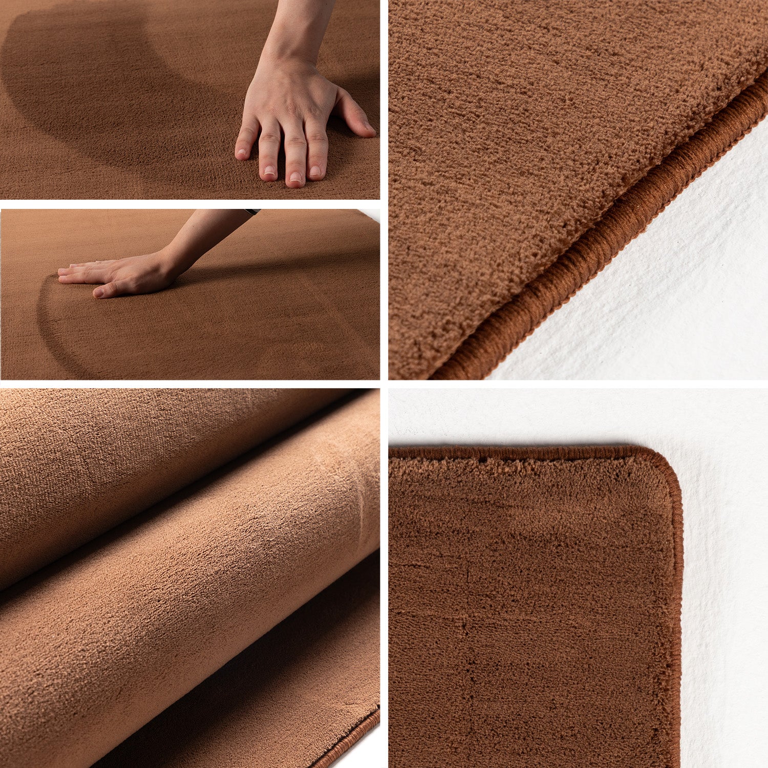 Tapis Lavable à poils doux - Marron – STUDIO DECO